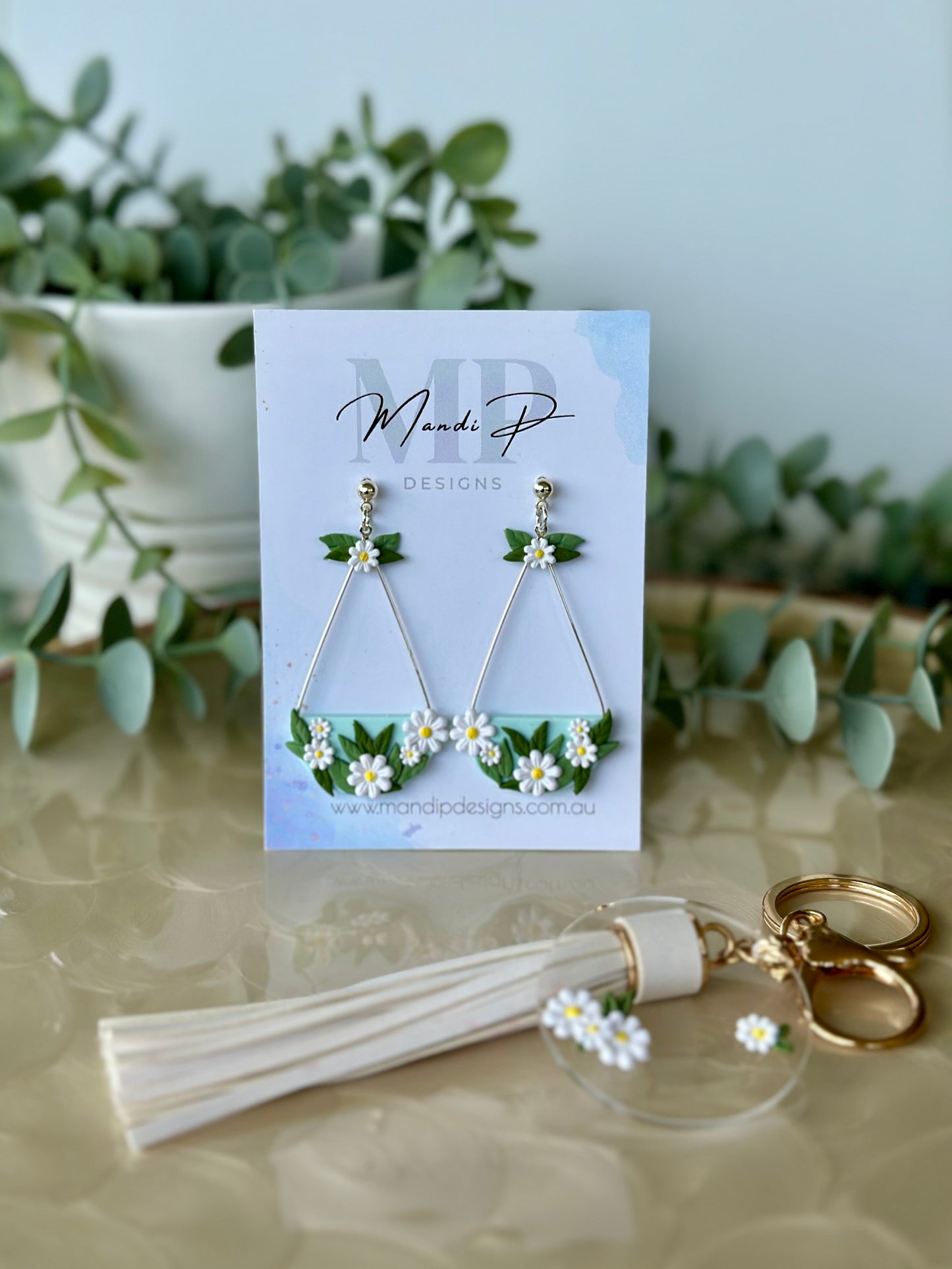 Kelly | Yellow Daisy Dangle Earrings