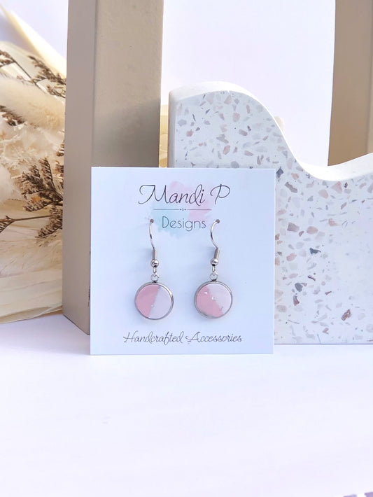 Cabochon Shepherd Hook | Pink & Silver