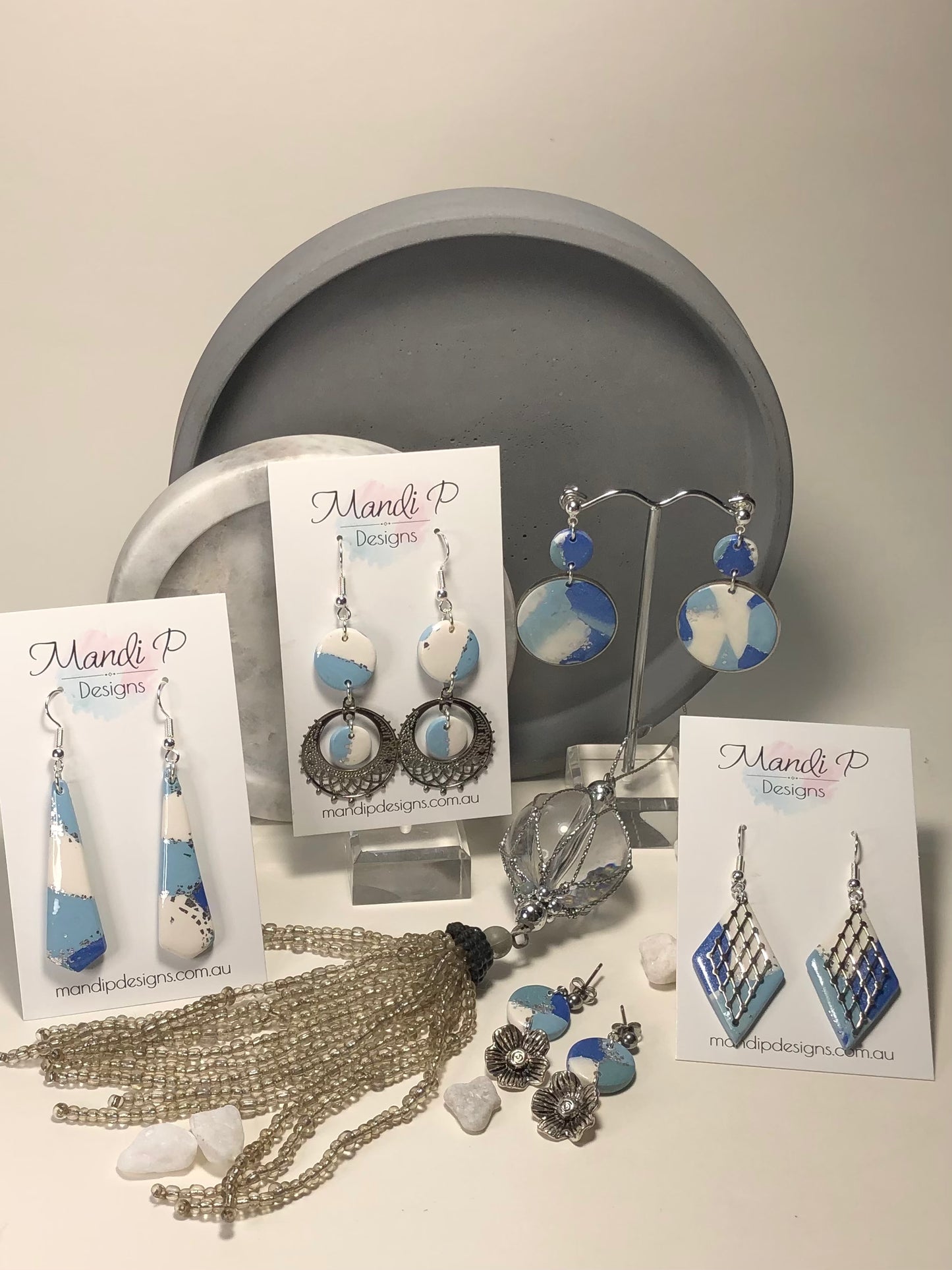 Diane | Blue & Silver