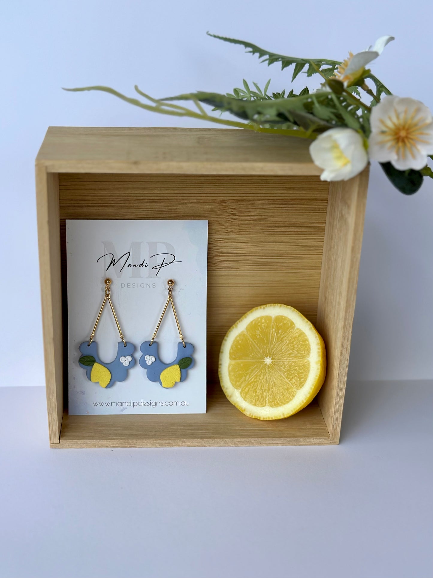 Lemon Print Earrings